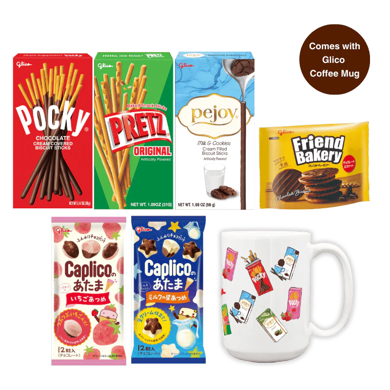 Glico Variety Pack with Glico Coffee Mug